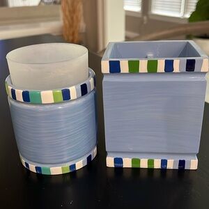 Pottery Barn kids bathroom set, blue